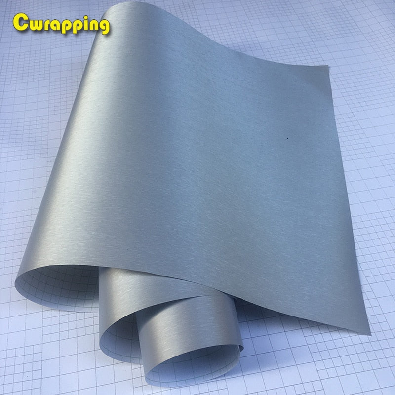 1.52*20m Car Styling Silvet Matt Brushed Aluminum Car Wrap Vinyl Film Sheet Motorcycle Automobiles Car Stickers Decal