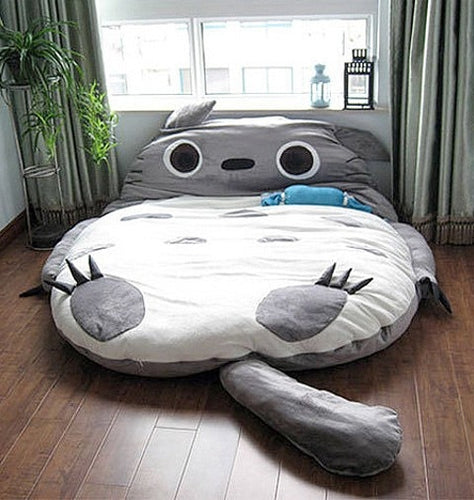 1.8x2.5m Huge Size Design European Cute Soft Bed Totoro Bedroom Bed Sleeping Bag Sofa 100% Cotton Hot In Japan And Canada