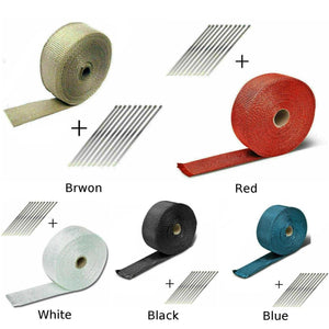 1 Piece Exhaust Pipe Bandage Car Motorcycle Thermal Wrap Insulation Cotton Tape Automobiles Exhaust Manifolds