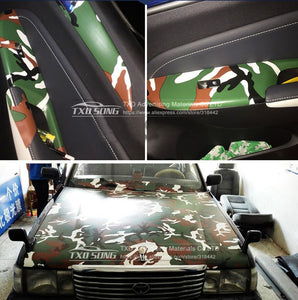 10/20/30cm*152cm/lot Digital Woodland Green Camo Camouflage Desert Vinyl Film Sticker DIY Motorcycle Automobiles Car Styling