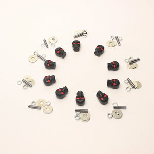 10 PC Universal Automobiles Motorcycles Skull Plate Screw M6 Refit License Plate Bolts Caps Fastener Nuts Bolts Chrome Screw Car