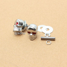 Load image into Gallery viewer, 10 PC Universal Automobiles Motorcycles Skull Plate Screw M6 Refit License Plate Bolts Caps Fastener Nuts Bolts Chrome Screw Car