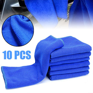 10 PCS 30x30cm Microfiber Car Cleaning Towel Automobile Motorcycle Washing Glass Household Cleaning Small Towel