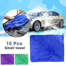 Load image into Gallery viewer, 10 PCS Car wipes Microfiber Car Cleaning Towel Automobile Motorcycle Washing Glass Household Cleaning Small Towel