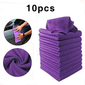 10 PCS Car wipes Microfiber Car Cleaning Towel Automobile Motorcycle Washing Glass Household Cleaning Small Towel