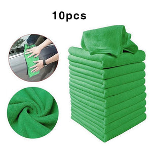 10 PCS Microfiber Car Cleaning Towel Automobile Motorcycle Washing Glass Household Cleaning Small Towel