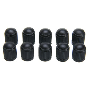 100Pcs/Set Automobile Car Wheel Tire Valve Stem Cap Dust Cover For Truck Motorcycle Bike Air Plastic Nozzle Caps Black