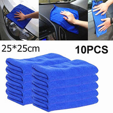 Load image into Gallery viewer, 10PCs Microfiber Car Cleaning Towel Windshield Cloth Automobile Motorcycle Washing Towel Glass Household Cleaning Small Towel