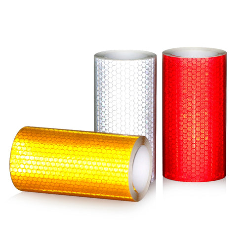 10cmx3m Safety Mark Reflective tape stickers car-styling Self Adhesive Warning Tape Automobiles Motorcycle Reflective Film Decal