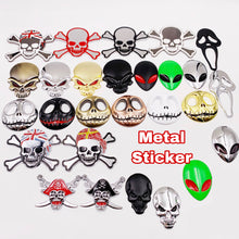 Load image into Gallery viewer, 10pcs  Automobile-Decals skull Stickers 3D Car-Stickers for motorcycles Label Stickers Badge Decal-Access