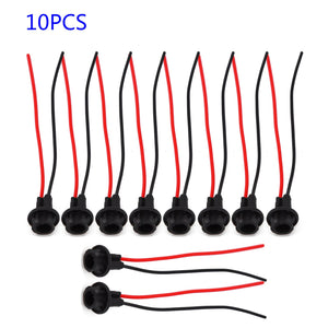 10pcs Set Car Trucks Light Base T10 Socket LED Wedge Bulbs Connector W5W 194 168 Automobiles Motorcycles Extension Parts