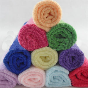 10pcs/lot Microfiber Car Cleaning Towel Automobile Motorcycle Washing Glass Household Cleaning Small Towel