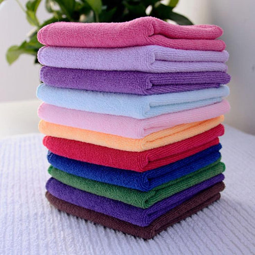 10pcs/lot Microfiber Car Cleaning Towel Automobile Motorcycle Washing Glass Household Cleaning Small Towel