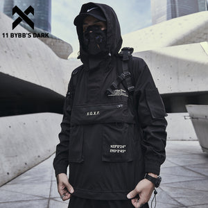 11 BYBB'S DARK Dark Cargo Jackets Coats Streetwear Tactical Function Pullover Harajuku Multi-pocket Hoody Windbreaker Coats