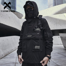 Load image into Gallery viewer, 11 BYBB&#39;S DARK Dark Cargo Jackets Coats Streetwear Tactical Function Pullover Harajuku Multi-pocket Hoody Windbreaker Coats