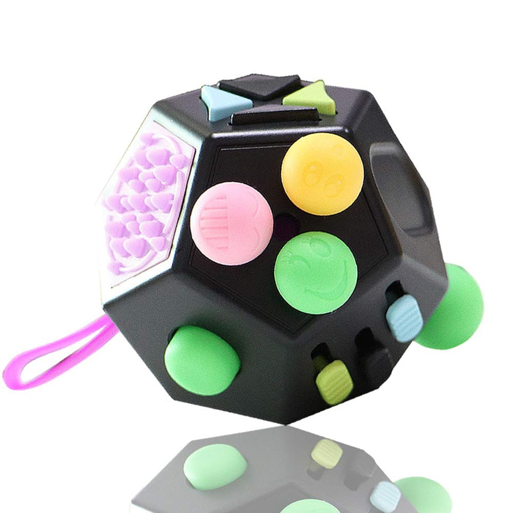 12-Sided Decompression Toy Children And Adult Cube Toys Relieve Stress And Anxiety Toys Fun Educational Toys