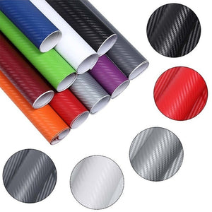 127x30CM 3D Carbon Fiber Vinyl Car Wrap Sheet Roll Film Car Stickers And Decals Motorcycle Car Styling Accessories Automobiles