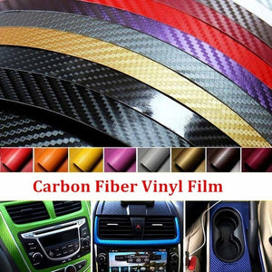 127x30CM 3D Carbon Fiber Vinyl Car Wrap Sheet Roll Film Car Stickers And Decals Motorcycle Car Styling Accessories Automobiles