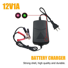 Load image into Gallery viewer, 12V 1A Battery Trickle Charger Maintainer for Car Motorcycle RV Truck ATV US Automobile Exterior Repair Components