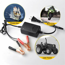 Load image into Gallery viewer, 12V 1A Battery Trickle Charger Maintainer for Car Motorcycle RV Truck ATV US Automobile Exterior Repair Components