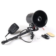 Load image into Gallery viewer, 12V 50W 120dB 6 Sound Car Warning Alarm Loud Speaker Siren Air Horn Loudspeaker with MIC Microphone for Automobile Motorcycle