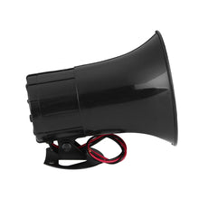 Load image into Gallery viewer, 12V 50W 125 dB 7-tone alarm horn with microphone for automobiles and motorcycles  mopeds fire car ambulance and other 12V cars