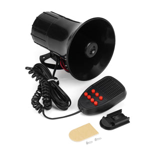 12V 50W 125 dB 7-tone alarm horn with microphone for automobiles and motorcycles  mopeds fire car ambulance and other 12V cars