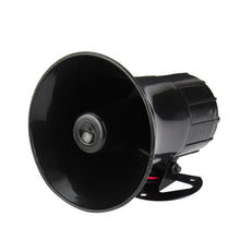 Load image into Gallery viewer, 12V 50W 125 dB 7-tone alarm horn with microphone for automobiles and motorcycles  mopeds fire car ambulance and other 12V cars