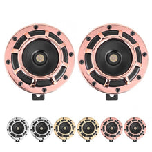 Load image into Gallery viewer, 12V Universal Automobile Motorcycle Electroplated Horn Speakers Klaxon Loudspeaker Motorcycle Accessories