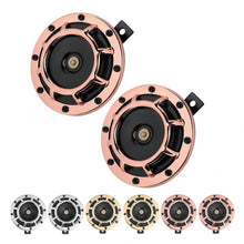 Load image into Gallery viewer, 12V Universal Automobile Motorcycle Electroplated Horn Speakers Klaxon Loudspeaker motorcycle impianto audio per moto