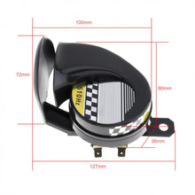 Load image into Gallery viewer, 12V Universal Waterproof Loud Snail Air Horn Siren 30W 105-115dB Single Sound Snail Horn for Motorcycles Bicycles Automobiles