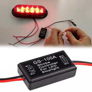 12V Waterproof Intelligent Flasher Module For LED Brake Light Tail Stop Light Fit Automobiles Motorcycles Electric Bicycles