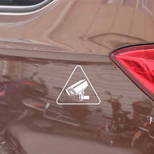Load image into Gallery viewer, 13.4CM*11.8CM Cool CCTV Warning Sign Camera Tool Vinyl Black/White Car Sticker Automobiles Motorcycles Decor for BMW Audi A3 KIA