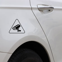 Load image into Gallery viewer, 13.4CM*11.8CM Cool CCTV Warning Sign Camera Tool Vinyl Black/White Car Sticker Automobiles Motorcycles Decor for BMW Audi A3 KIA