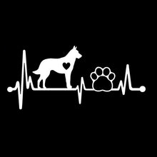 Load image into Gallery viewer, 15.1CM*6.9CM Belgian Malinois Heartbeat Lifeline Paw Vinyl  Decal Car Sticker for Auto Automobiles Motorcycles for BMW Toyota