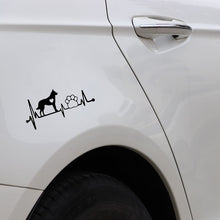 Load image into Gallery viewer, 15.1CM*6.9CM Belgian Malinois Heartbeat Lifeline Paw Vinyl  Decal Car Sticker for Auto Automobiles Motorcycles for BMW Toyota