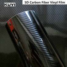 Load image into Gallery viewer, 152cm 5D Carbon Fiber Vinyl Film High Glossy Warp Motorcycle Car Stickers Accessories Waterproof Automobiles