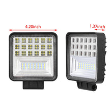 Load image into Gallery viewer, 1PC LED Work Daylight 12600LM Off-road Car Driving Fog Lamp Lighting126W Square Automobile Motorcycle Headlight