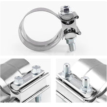 Load image into Gallery viewer, 1pc Car Preformed Exhaust Stainless Steel Lap Joint Band Clamp Automobile Professional Spare Parts Motorcycle Exhaust System