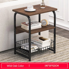 Load image into Gallery viewer, 2~3 Tier Marble Pattern Coffee Table Wooden Tea Table White Sofa End Table Nightstand with Storage Basket Shelf for Bedroom