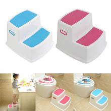 Load image into Gallery viewer, 2 Step Stool for Kids Toddler Stool for Toilet Potty Training Slip Bathroom Kitchen 669