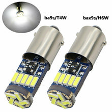 Load image into Gallery viewer, 2 x CANBUS BAX9S/H6W BA9S/T4W white 4014SMD LED AC/DC12V motorcycle automobile car clearance lights side marker lamp door bulb