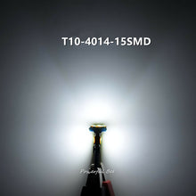 Load image into Gallery viewer, 2 x CANBUS T10/W5W 4014SMD white 3W LED AC/DC12V motorcycle automobile car clearance lights side marker lamp door reading bulb