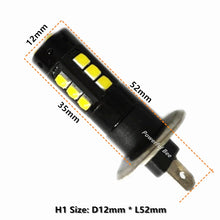 Load image into Gallery viewer, 2 x H1 H3 30W power LED automobile fog lights motorcycle headlight bulb 3030SMD super white DRL AC/DC12-48V