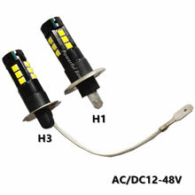 Load image into Gallery viewer, 2 x H1 H3 30W power LED automobile fog lights motorcycle headlight bulb 3030SMD super white DRL AC/DC12-48V