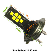 Load image into Gallery viewer, 2 x New lemon green golden yellow cold white H7 3030SMD 24W power LED automobile fog lamp lights DC12V motorcycle headlight bulb