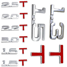 Load image into Gallery viewer, 2018 3D Car Stickers 1.3/1.5/1.6/2.0/2.2/2.5/3.0T Displacement Mark Emblem Badge  Automobiles Motorcycles Decorating Accessories