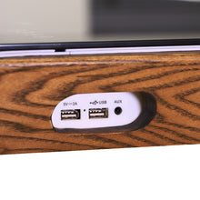 Load image into Gallery viewer, 2020 New solid wood PC desk Laptop table bedroom glass table office table Bluetooth audio USB interface wireless charging table