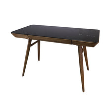 Load image into Gallery viewer, 2020 New solid wood PC desk Laptop table bedroom glass table office table Bluetooth audio USB interface wireless charging table