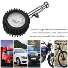 Load image into Gallery viewer, 220PSI Tire Tyre Air Pressure Gauge Dial Meter For Auto Car Vehicle Motorcycle Motorbike Automobile